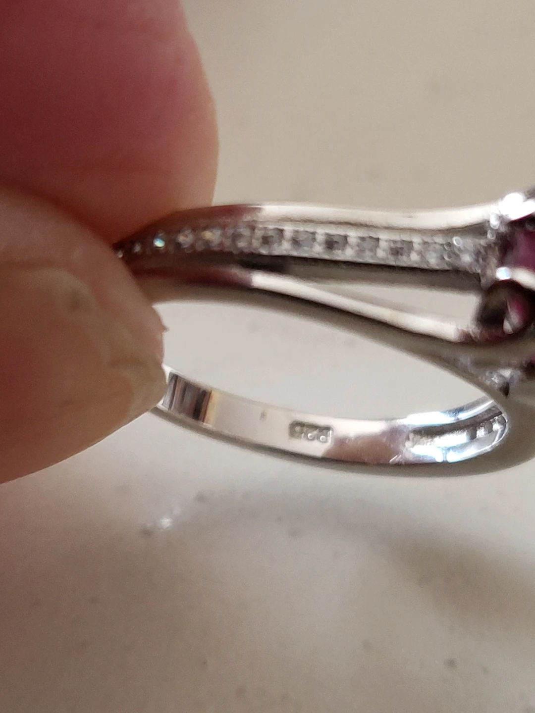 New Sterling Silver Ruby & CZ Ring - photo 4
