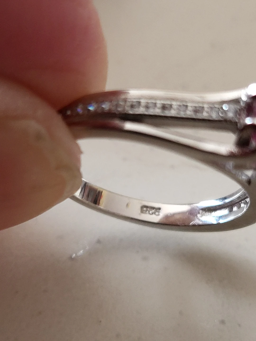 New Sterling Silver Ruby & CZ Ring - photo 5