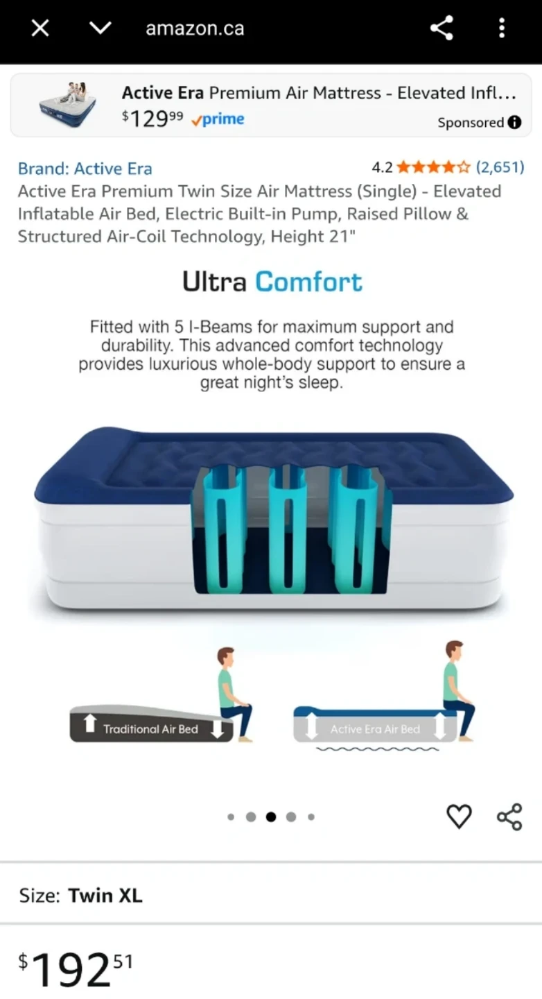 Active Era Twin XL Premium Air Mattress - photo 3