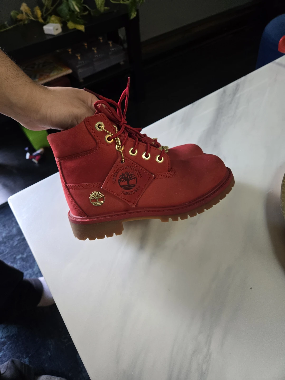 Kids Timberland  boots red - size 13 c - photo 5