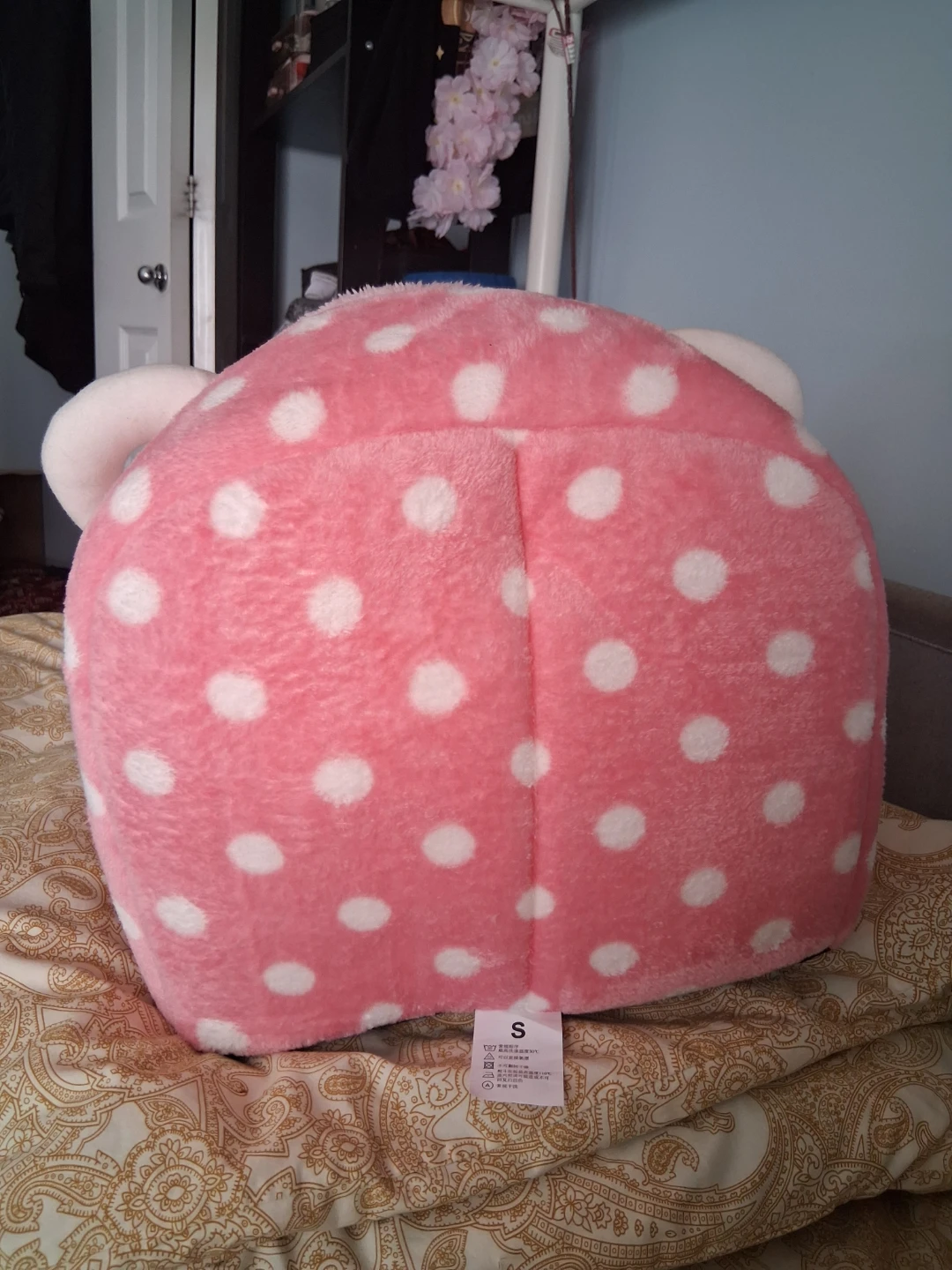 Pink Polka Dot Pet Bed