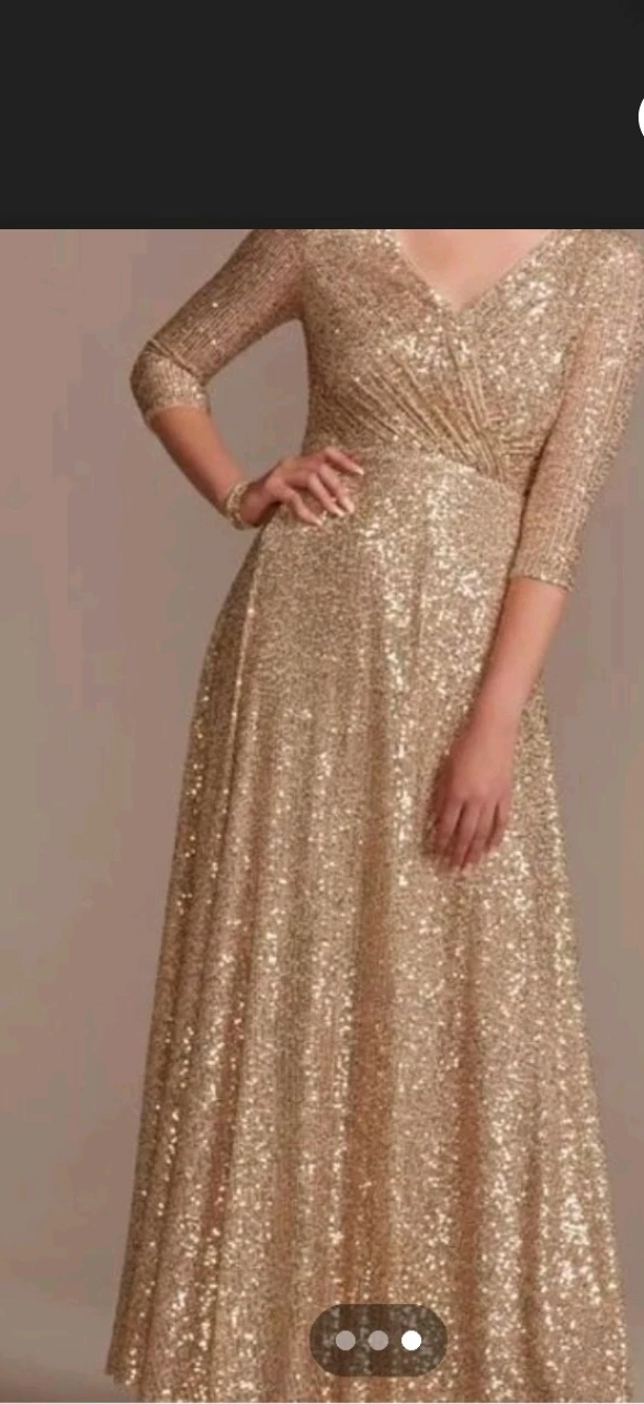 Gold Sequin Evening Dress - photo 3