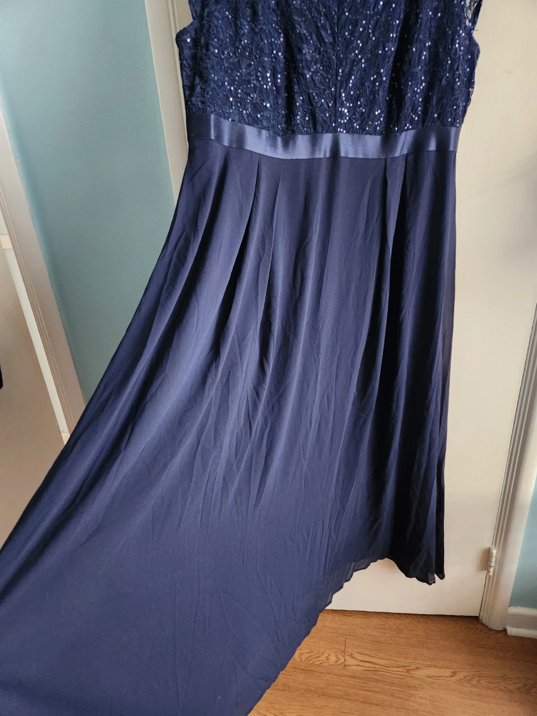 Plus size Dress - Blue Embellished Gown - photo 4