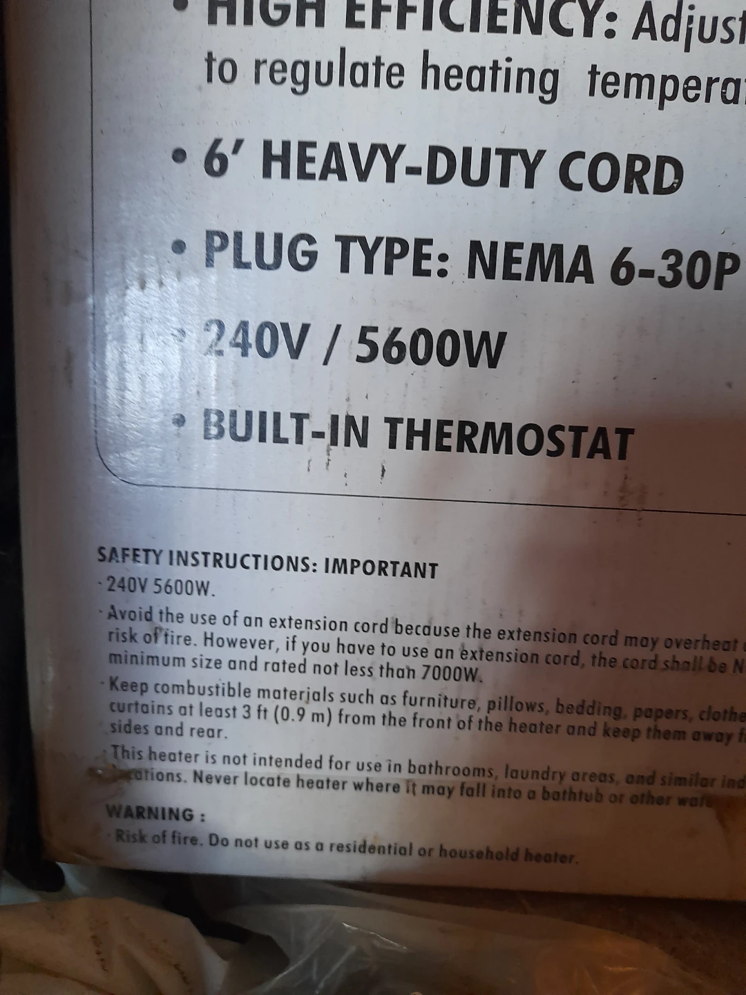 MATRIX Industrial Fan Forced Heater EA477 240V/5600W - photo 2