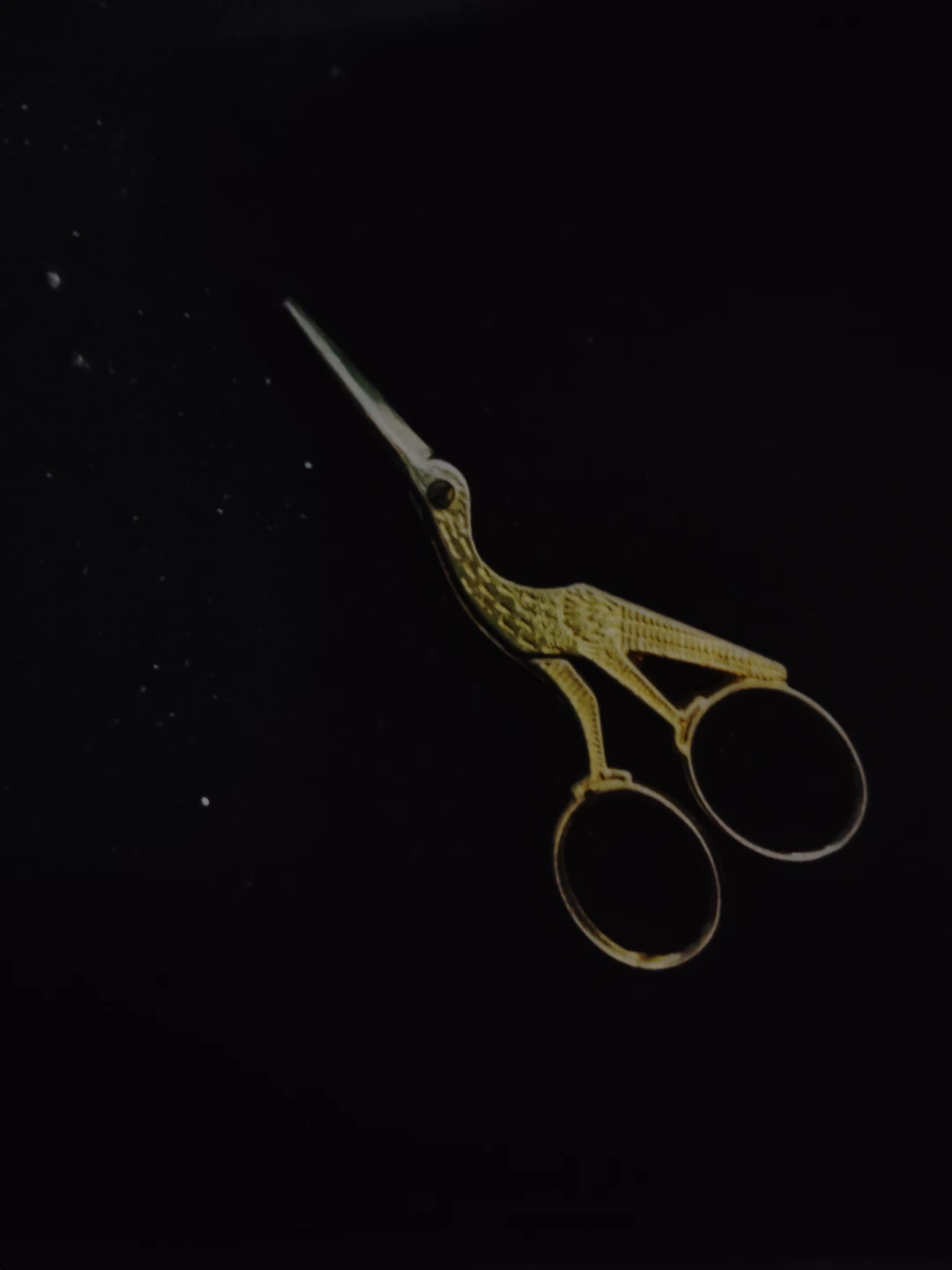 Crane Embossed Vintage Scissors