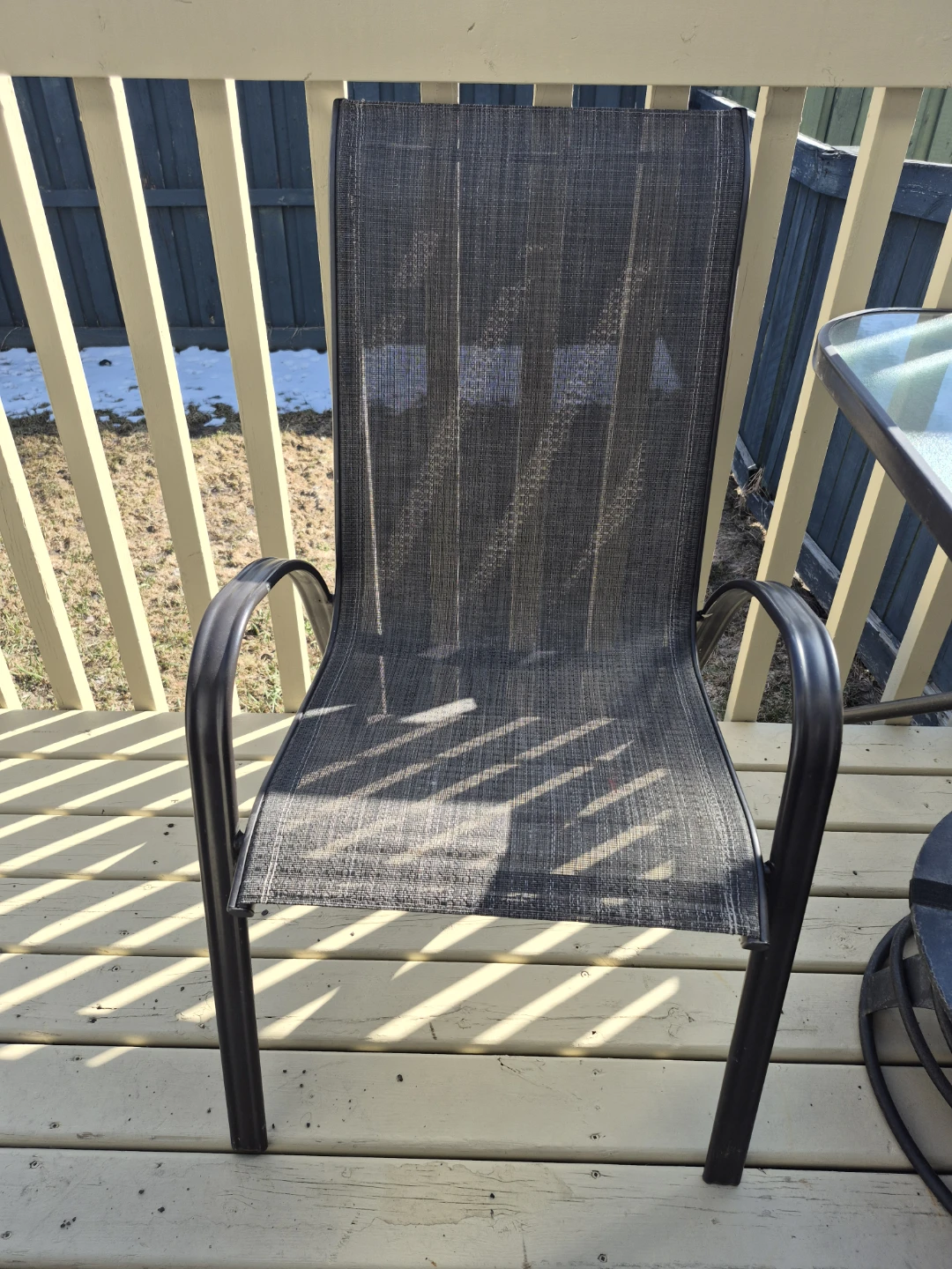 Glass Top Patio Table and Chair Set(4) - photo 3