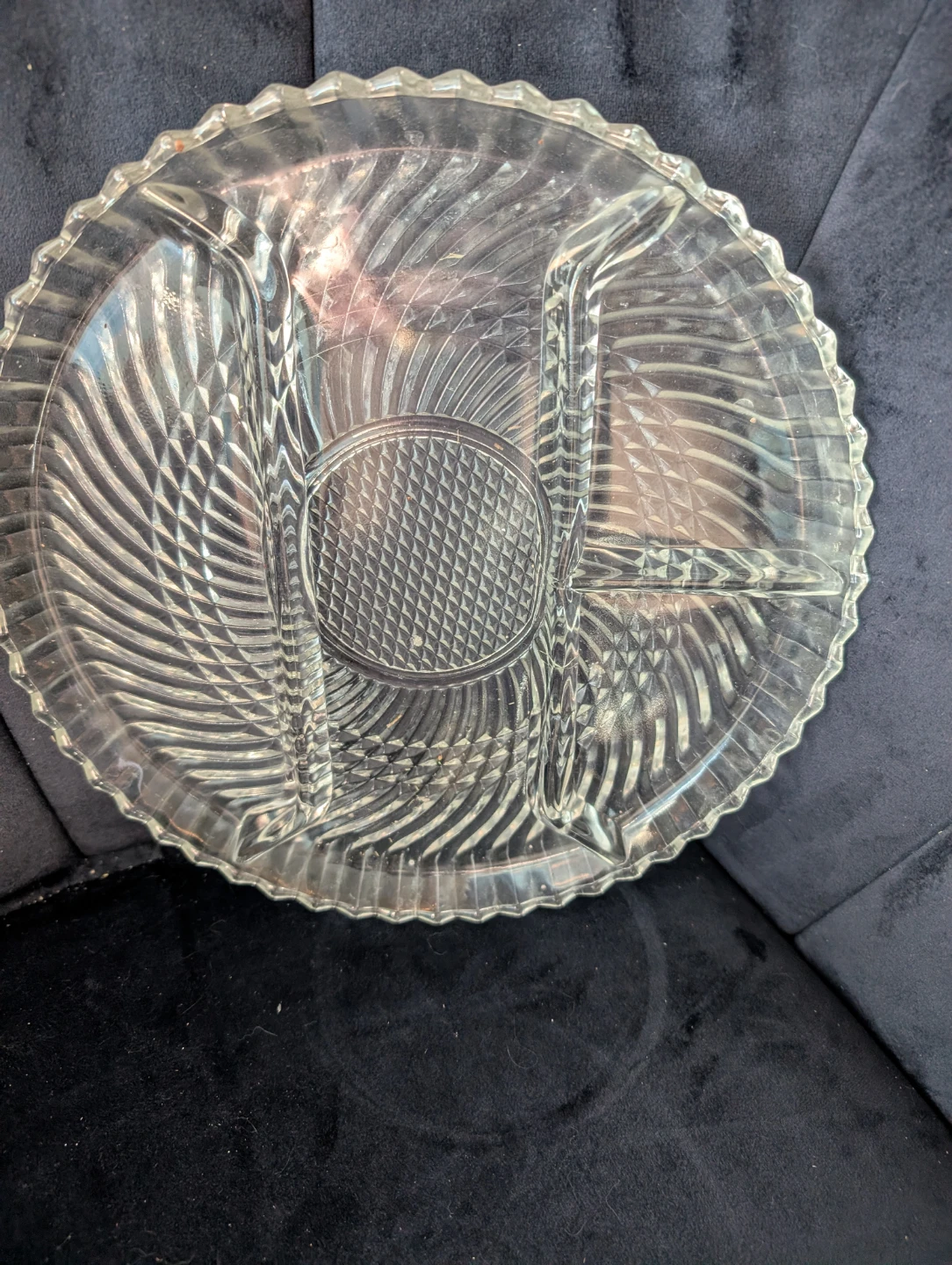 Glass Divided Serving Platter - photo 2