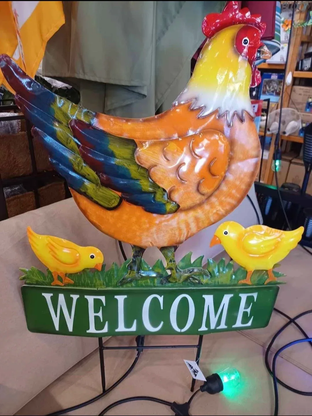 New Metal Sunflower's butterfly Welcome Sign Garden Decor . - photo 3