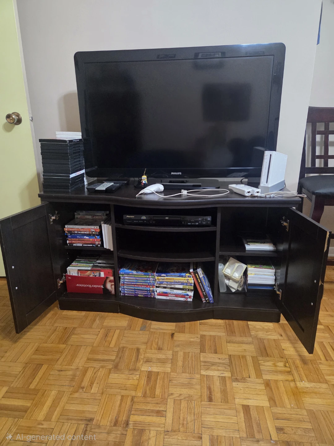 Dark Brown Entertainment Unit with Storage - photo 2