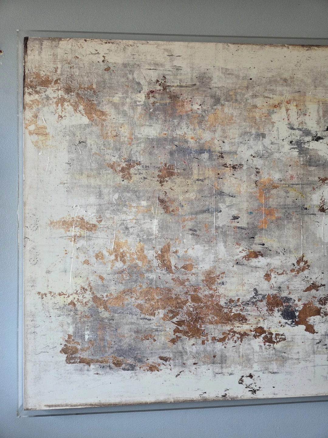 Large Modern Abstract Textured Framed Wall Art - photo 5