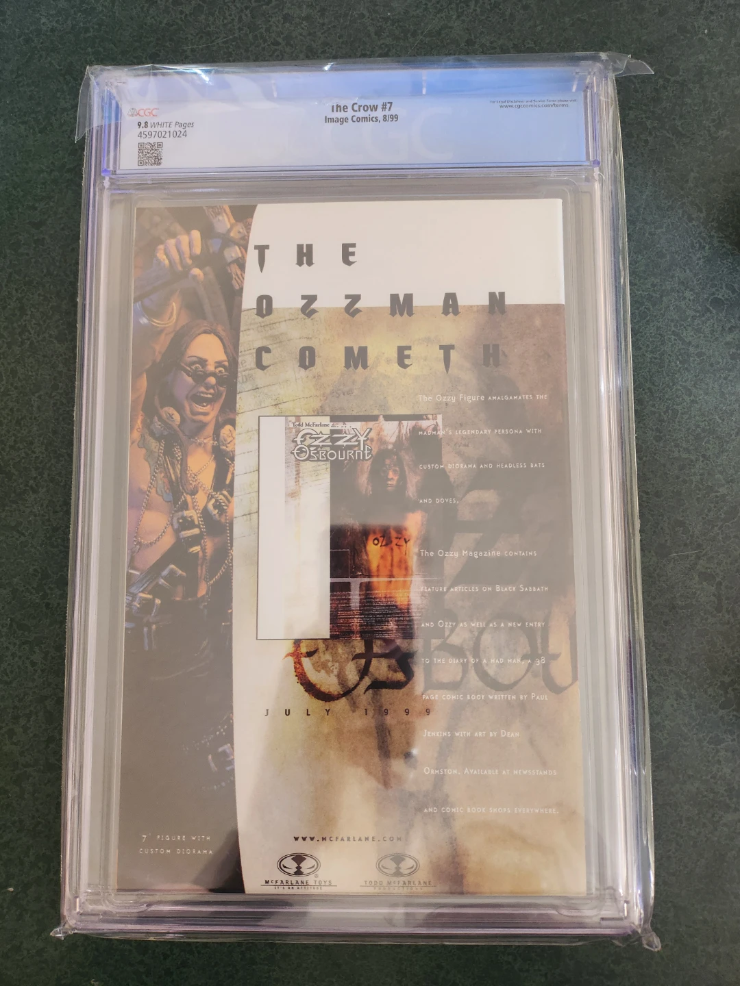 The Crow #7 CGC 9.8 Image Comics 1999 - photo 2