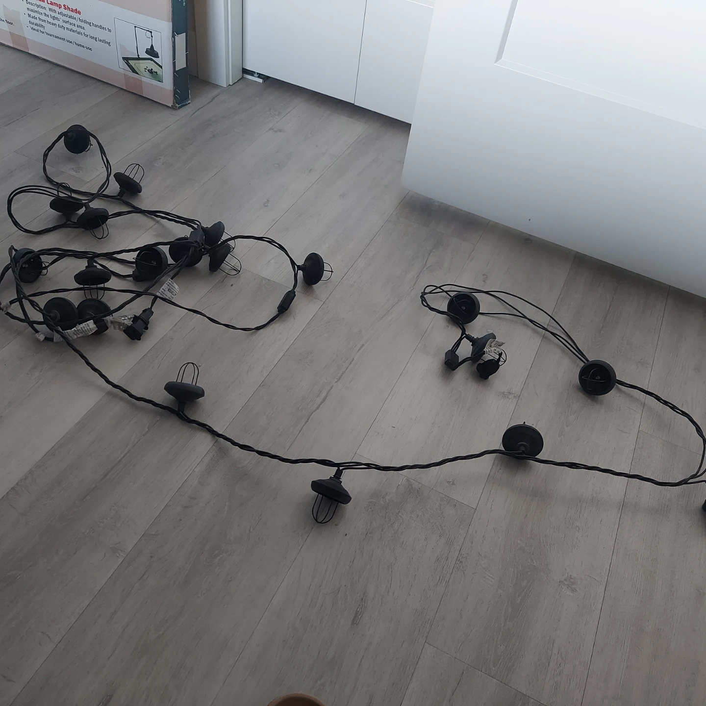 Two Black String Lights