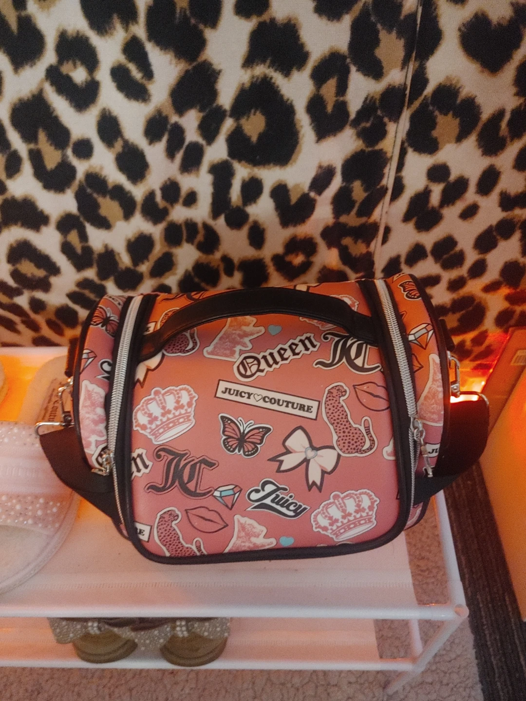 Juicy Couture Pink Graphic Duffel Bag