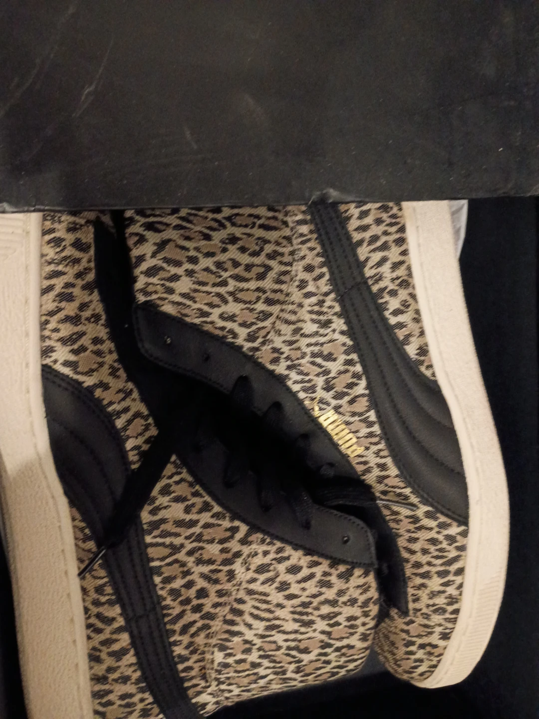 Puma Suede Mid Classic "Butterscotch" Leopard Print High Top