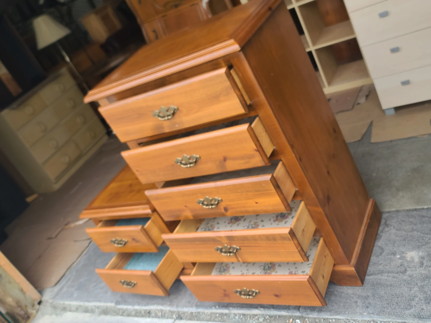 Solid Wood Nightstand and Dresser Set - photo 2