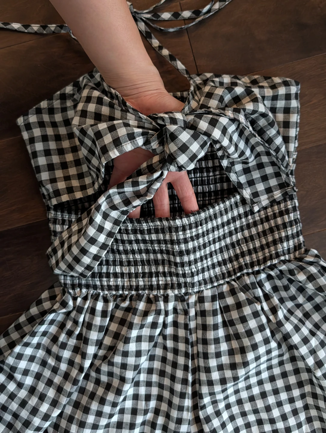 Black and White Gingham Romper - photo 2
