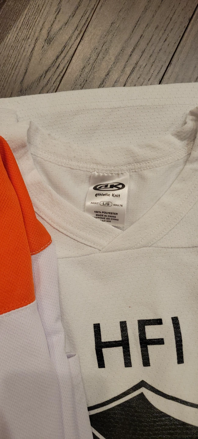 GSW Athletic Knit Hockey Jersey L Orange/White - photo 2