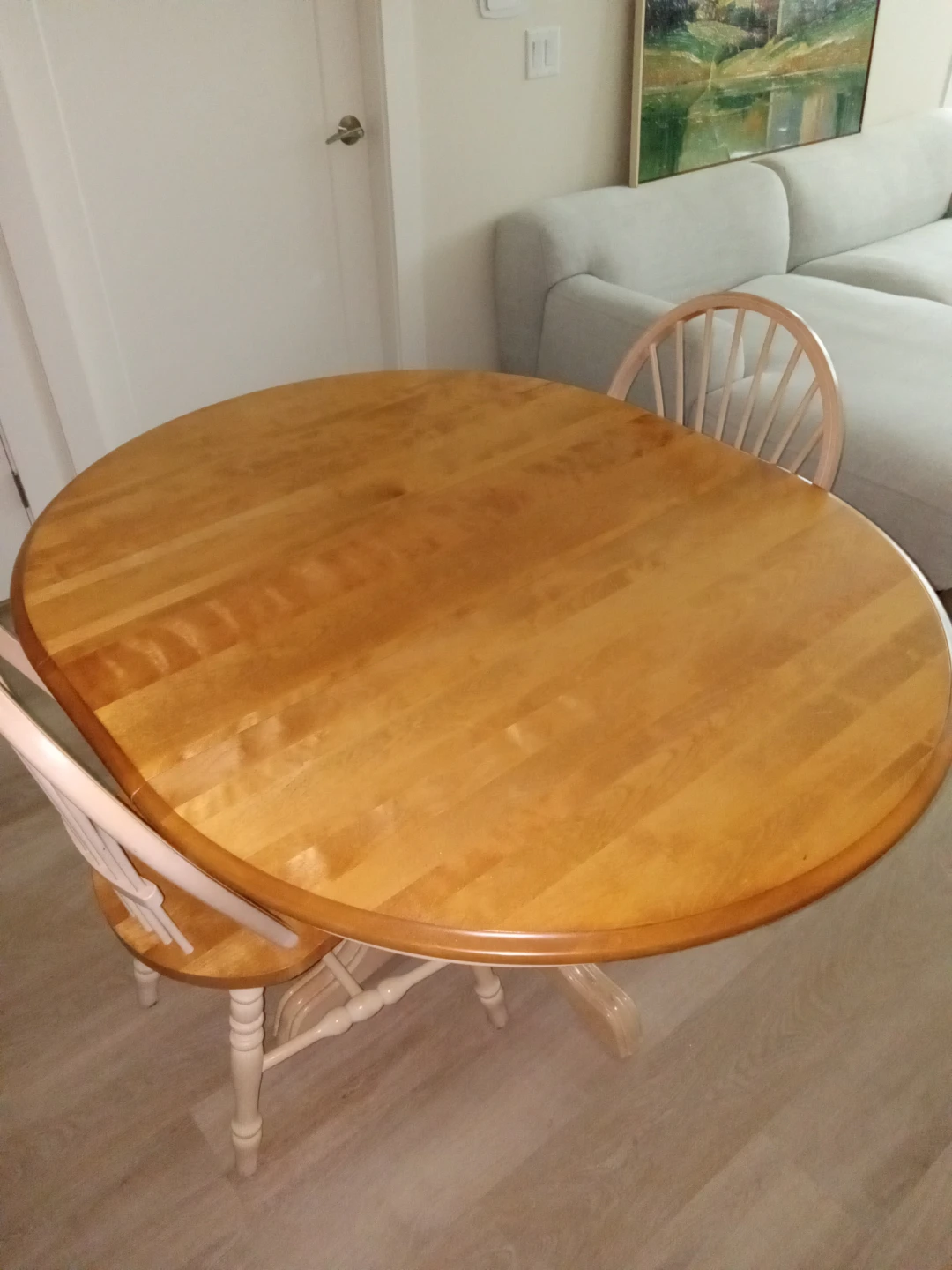 Expandable Wood Dining Table and 6 Chairs Set - photo 2