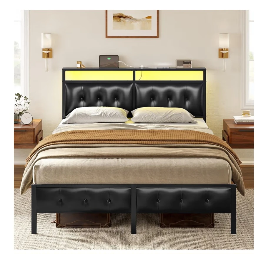 Queen Bed Frame with Storage