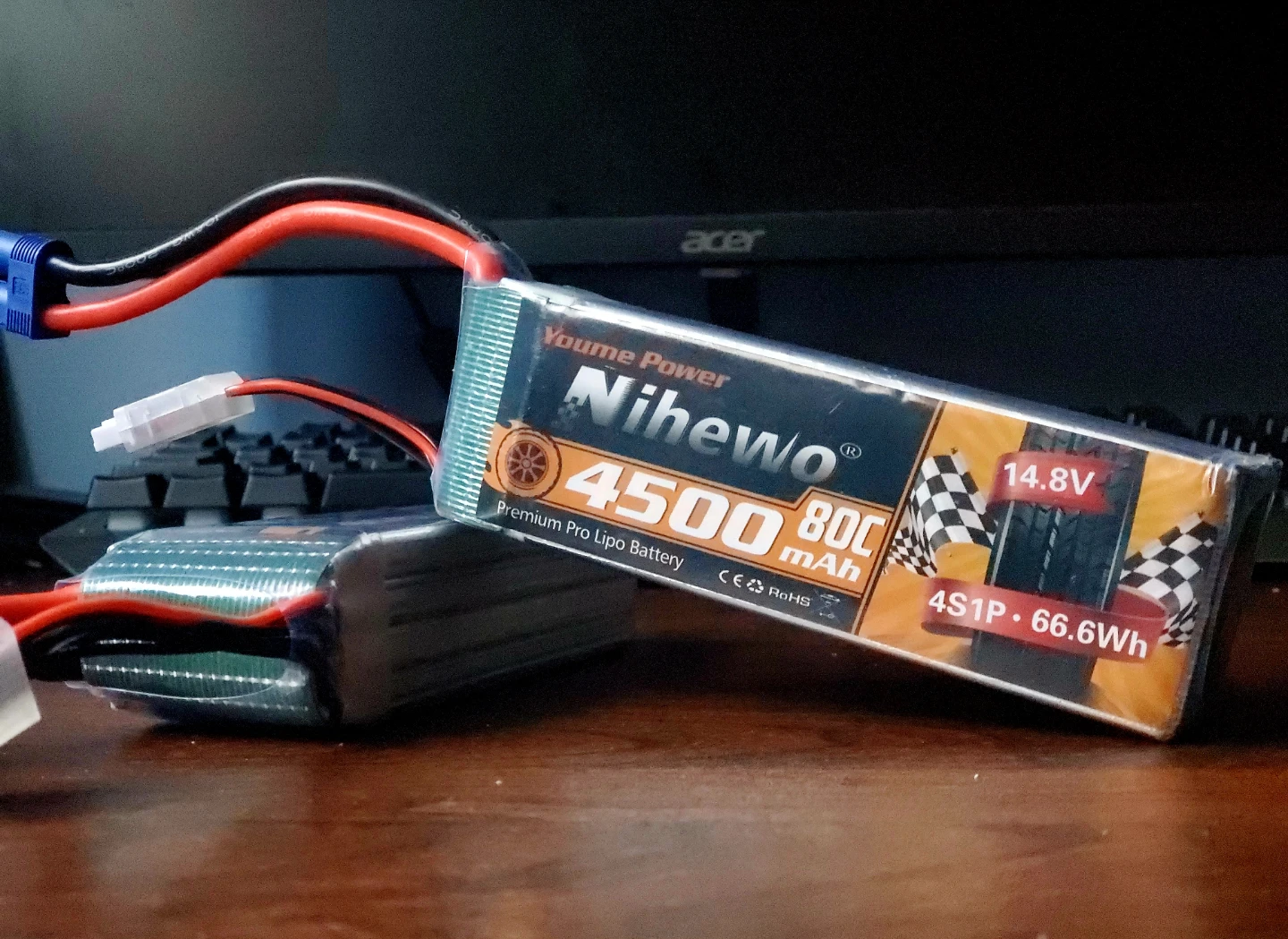 Nihewo 4S 4500mah 80C Lipo Batteries (2x)  **Like New**