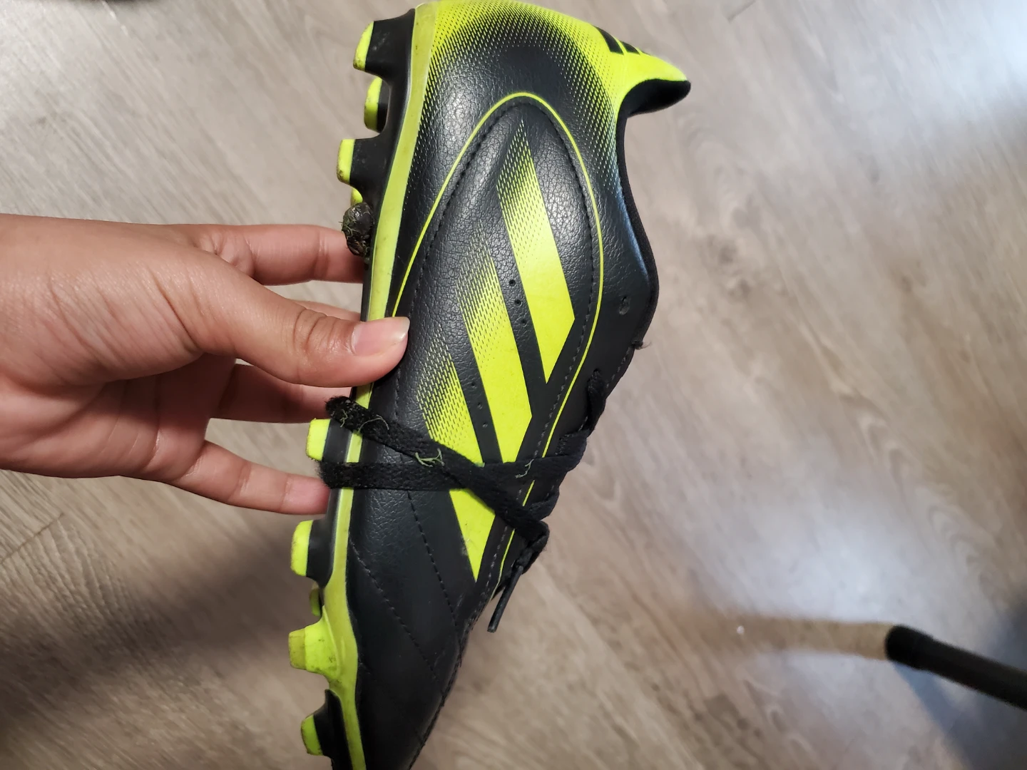 Adidas Soccer Cleats Black/Neon