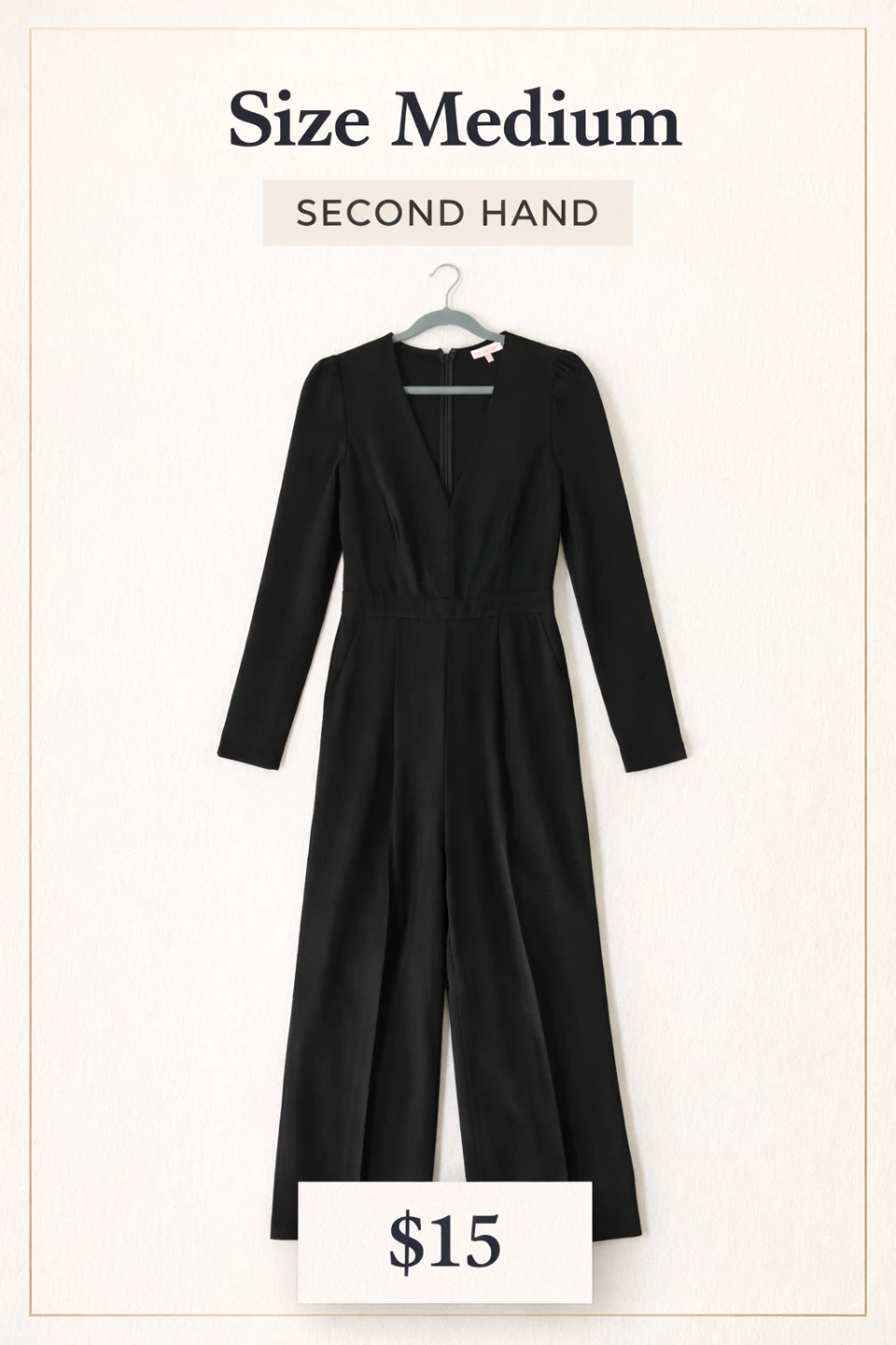 Black Jumpsuit - Size Medium