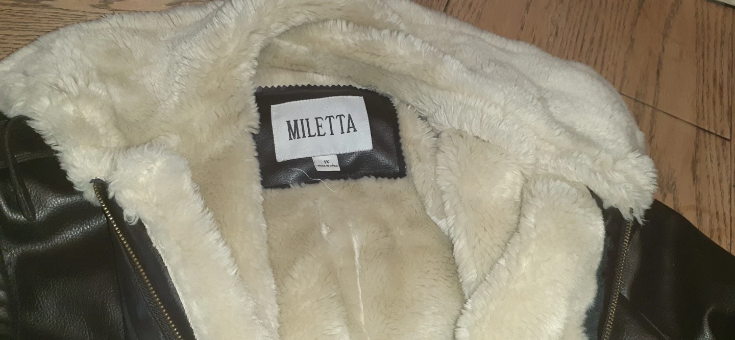 Nice dark brown jacket fake lether - photo 2