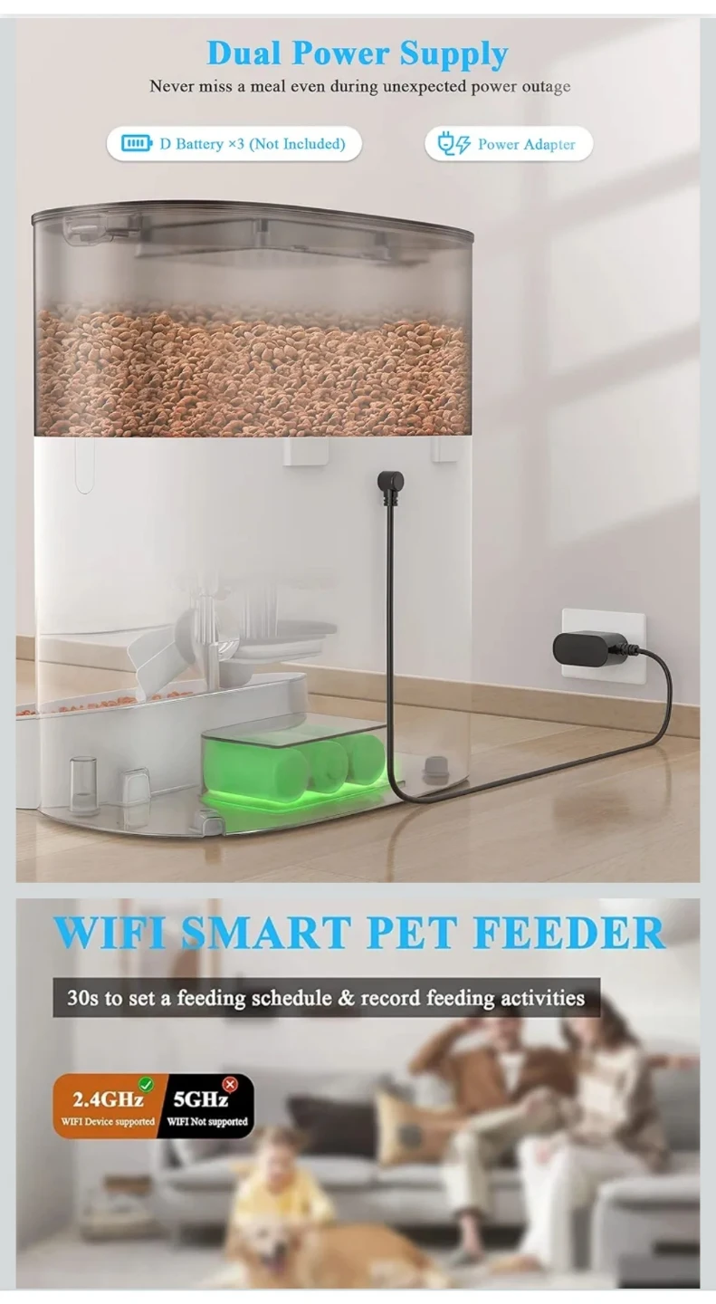 WIFI Smart Pet Feeder with Dual Bowls - photo 2