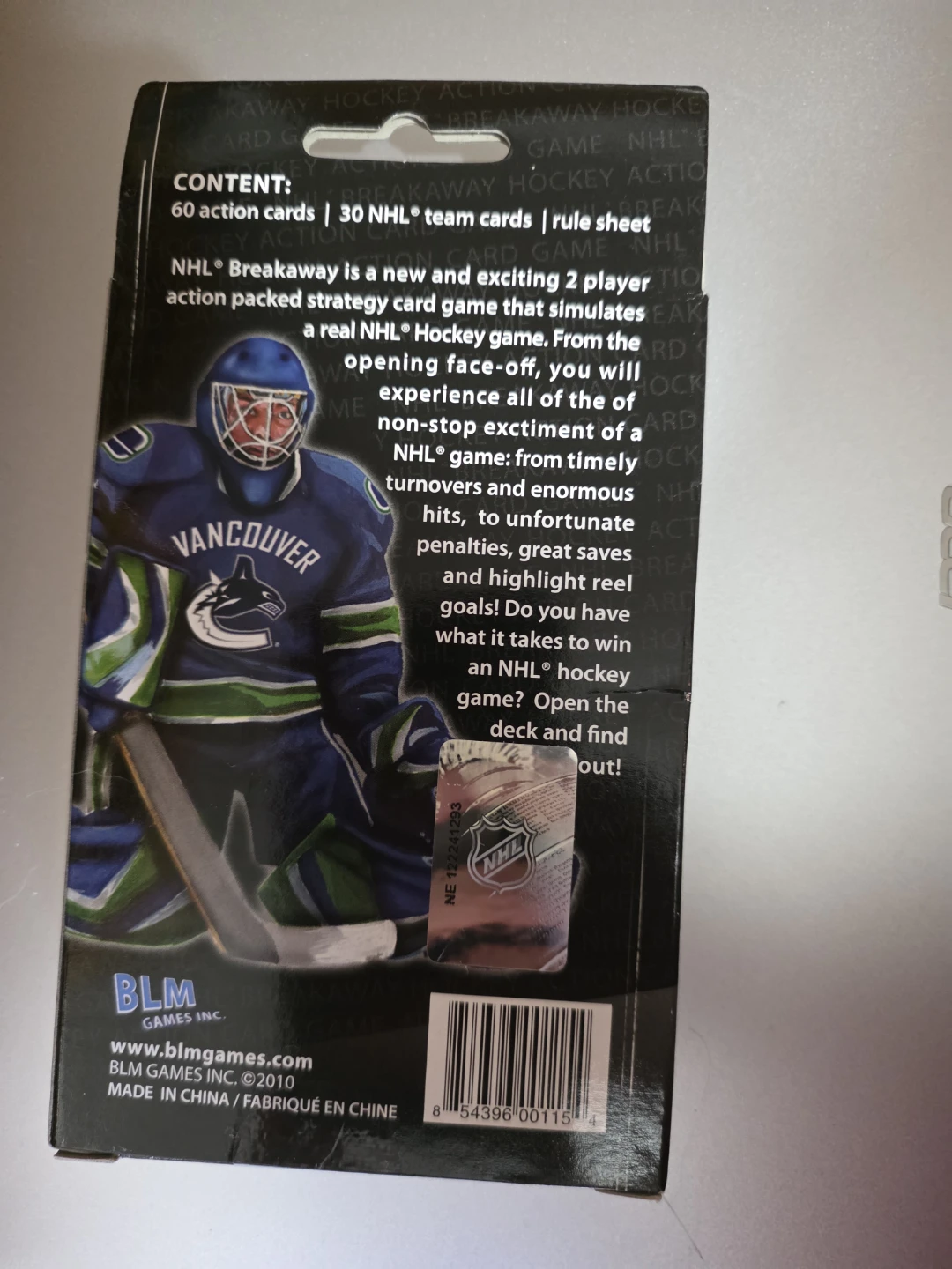 NHL Breakaway Action Card Game - photo 2