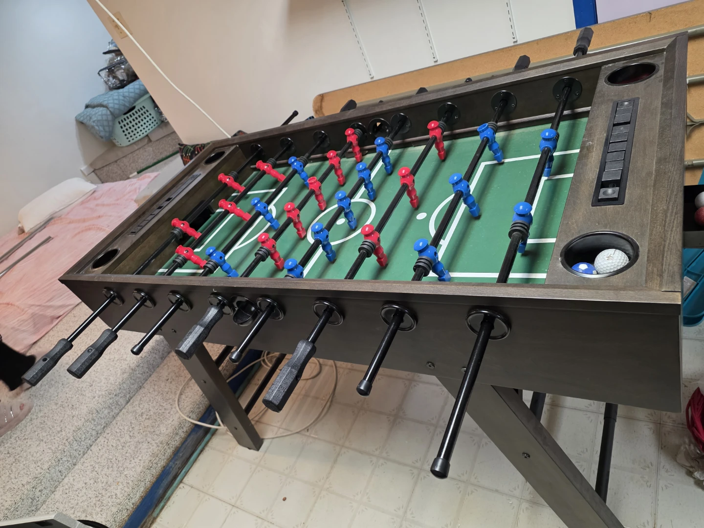 Foosball Table - Brown Wood Grain