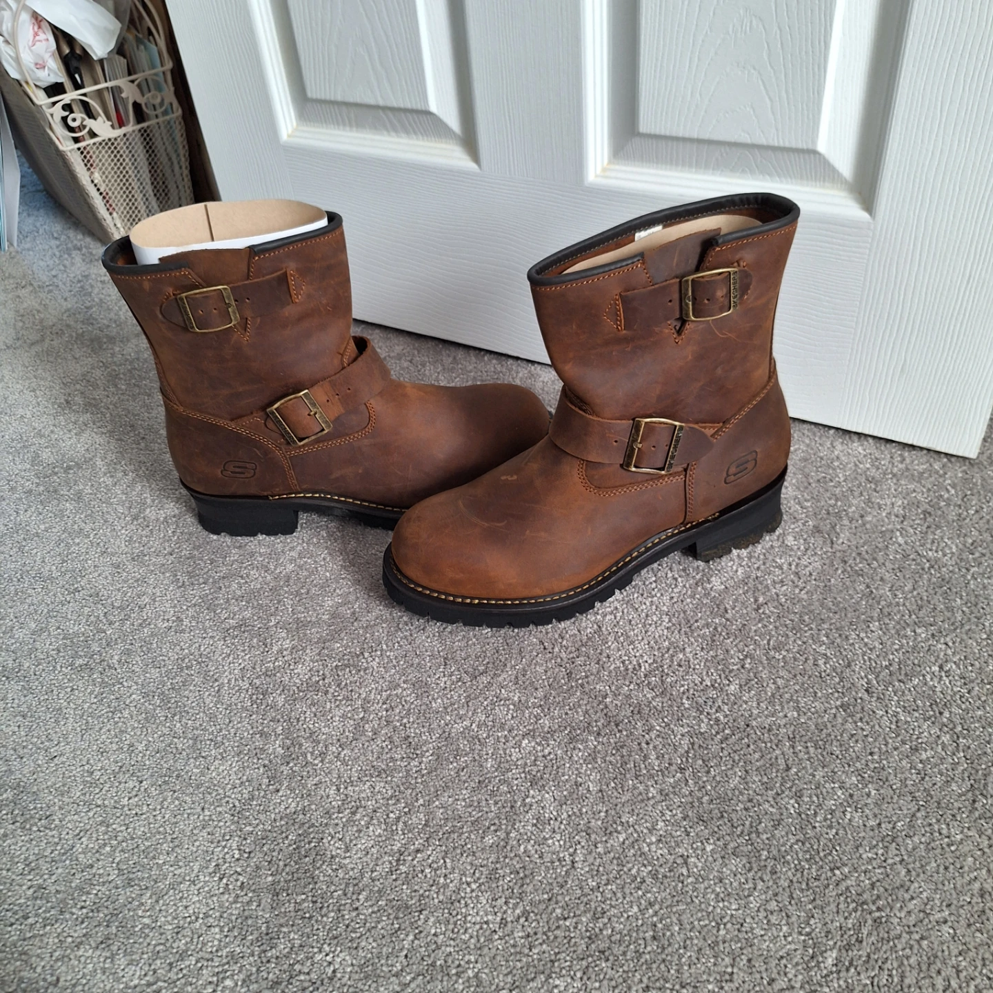 Skechers Utility Work Boots Men's Size 11.5 Brown Leather - photo 3