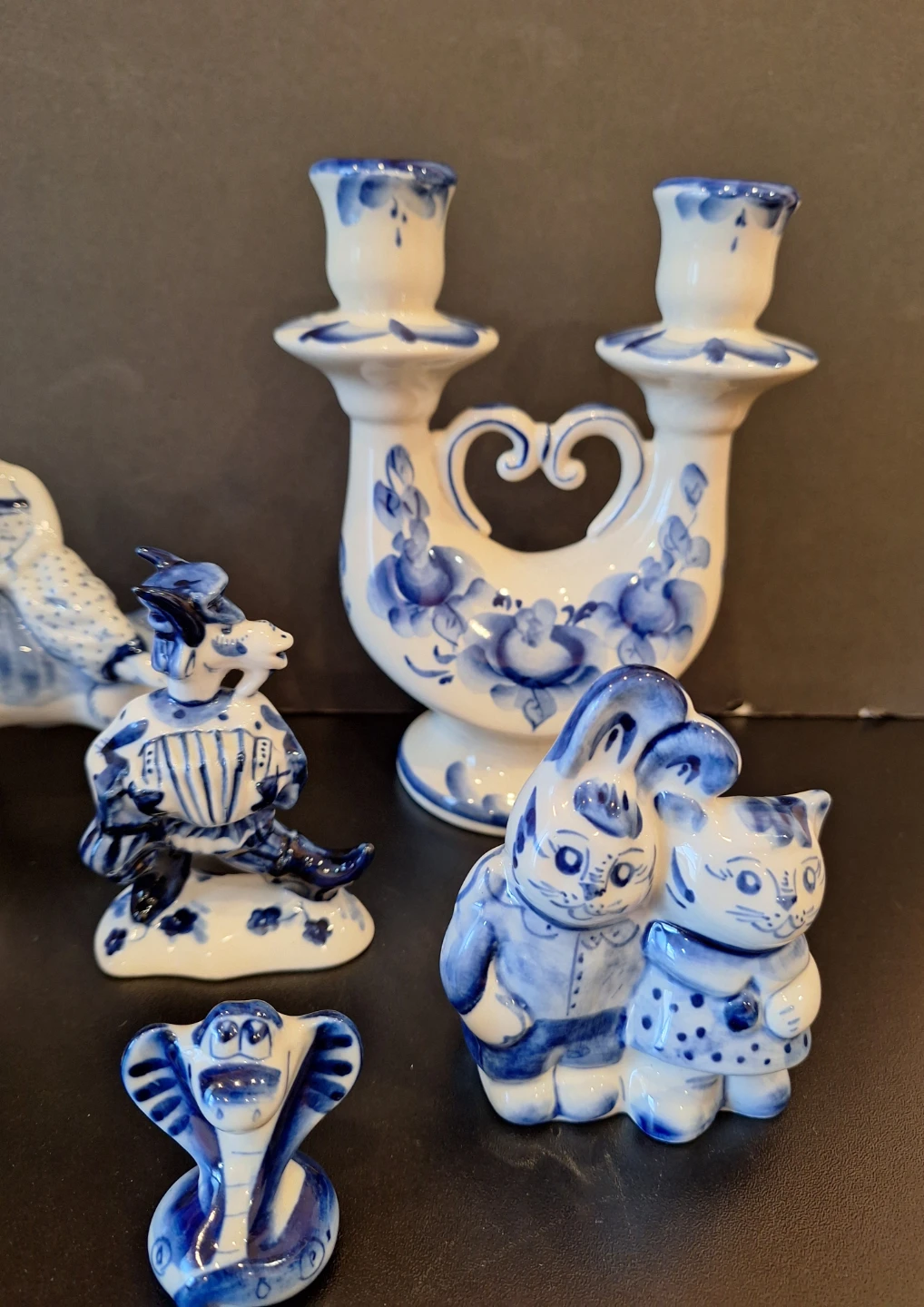 Gzhel Porcelain Decorative Figures, plates, home decor - photo 4