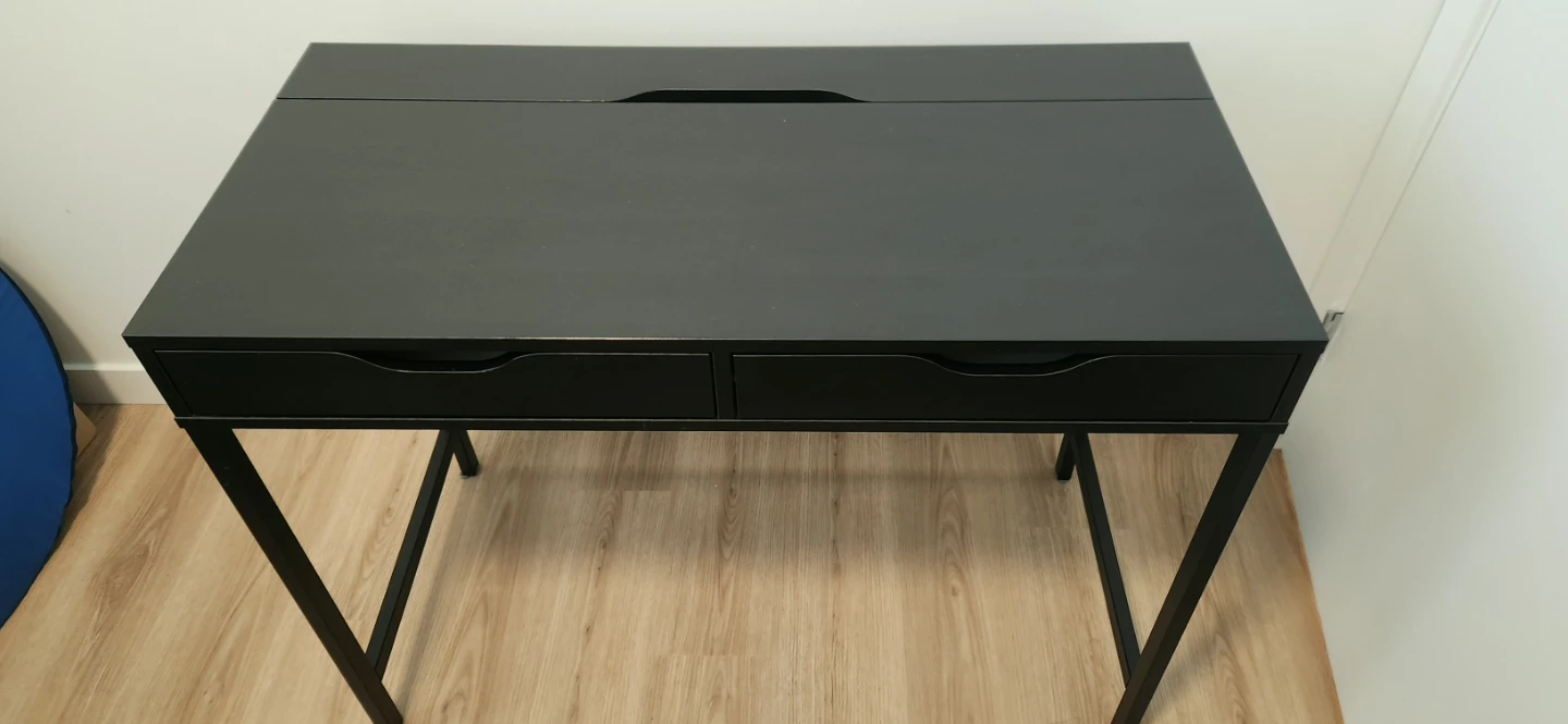 IKEA ALEX Desk with two drawers and back storage.