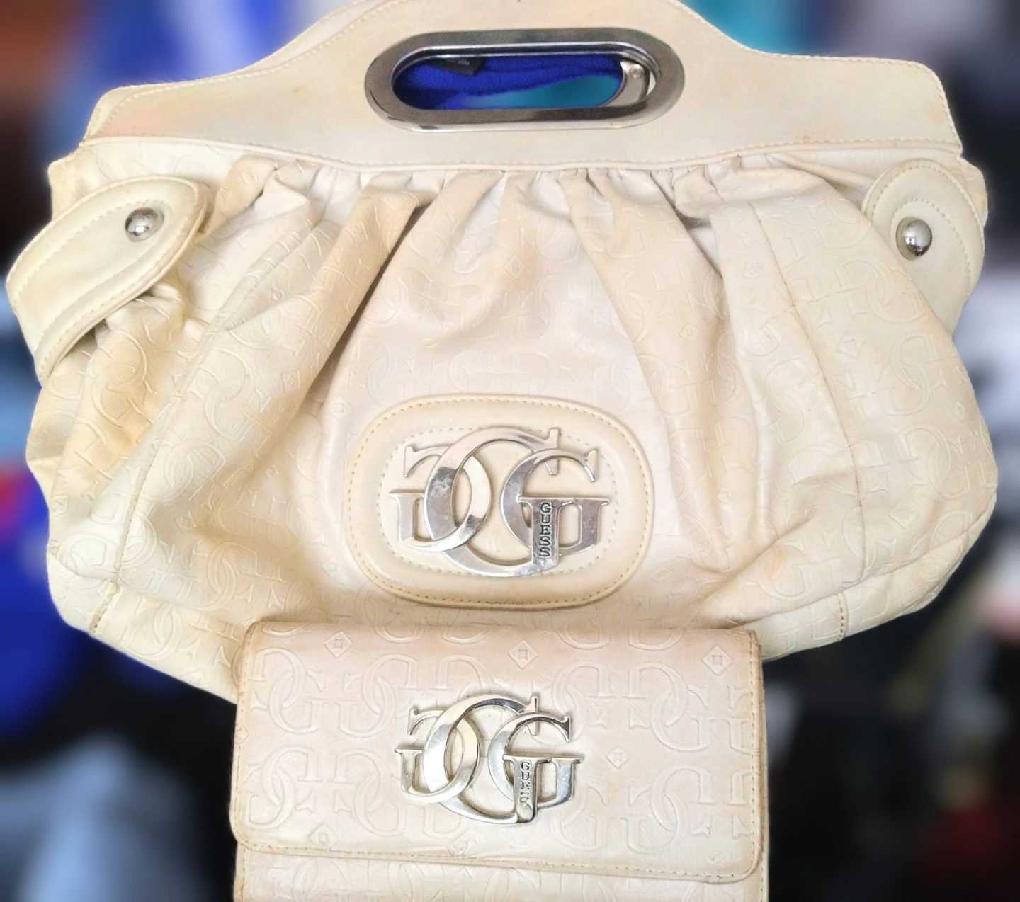 Vintage Y2K GUESS Handbag And Matching Wallet Set