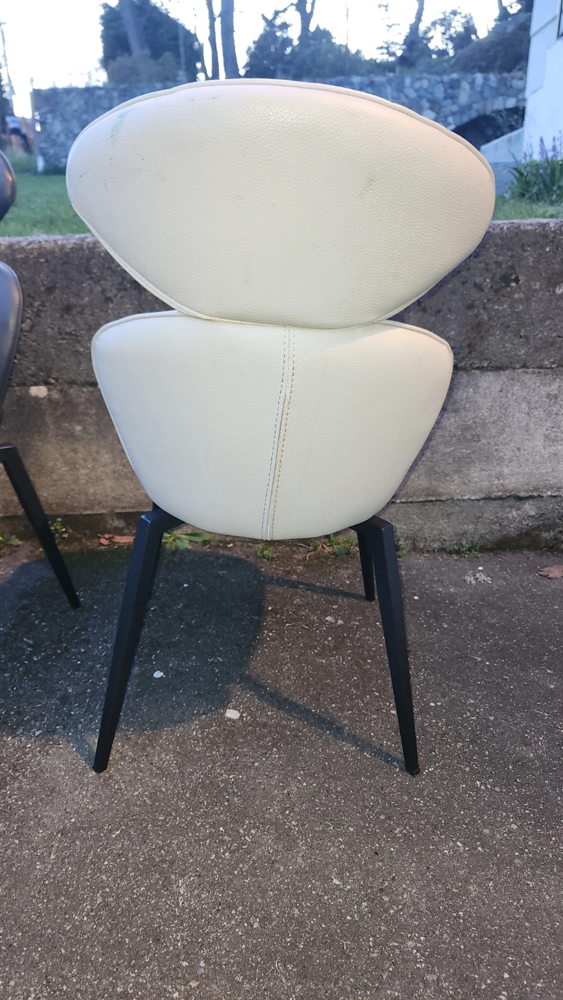 Set of 6 Modern Accent Swivel Chairs - Grey and White - photo 4