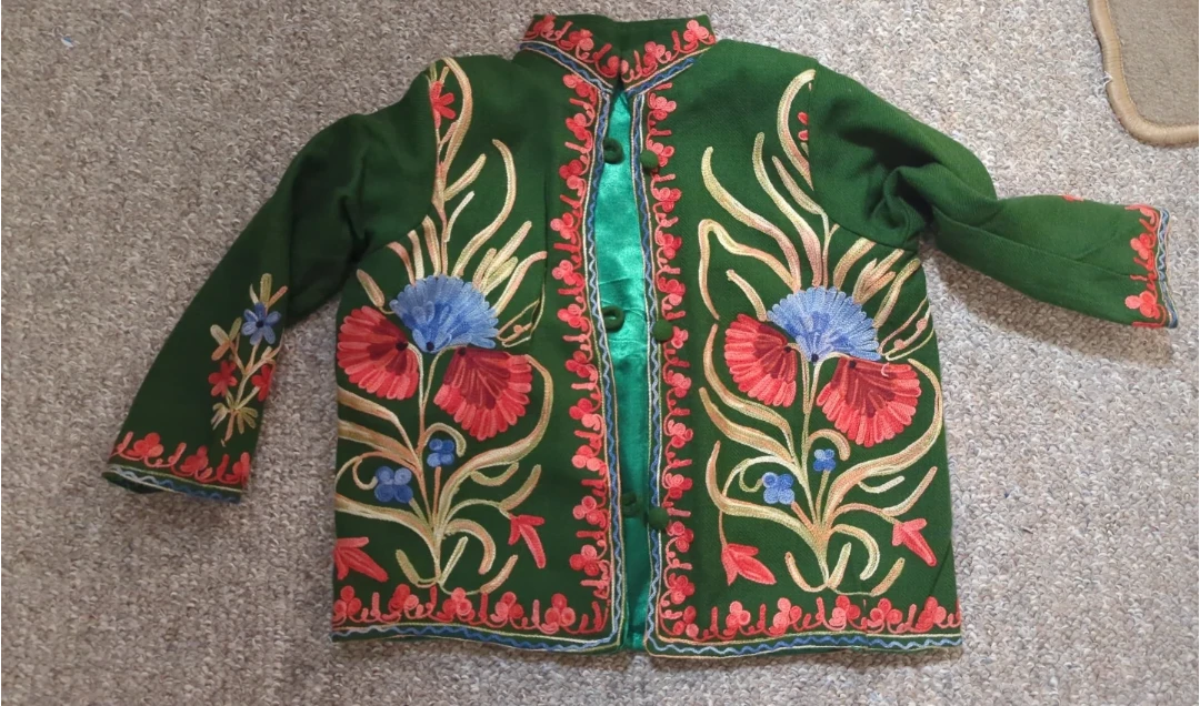 Green Embroidered Jacket toddler girl