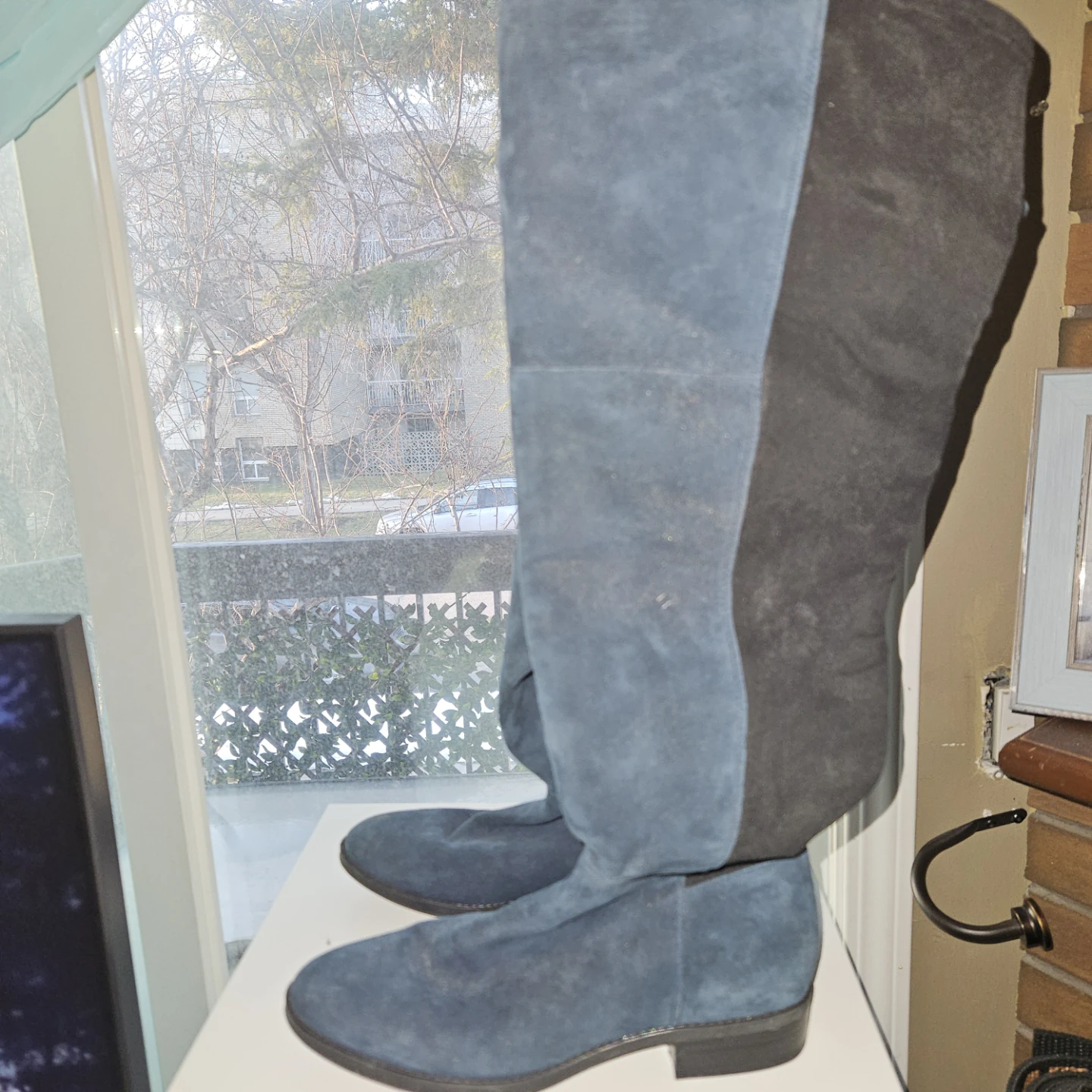 Vince Camuto Blue Suede Over-the-Knee Boots