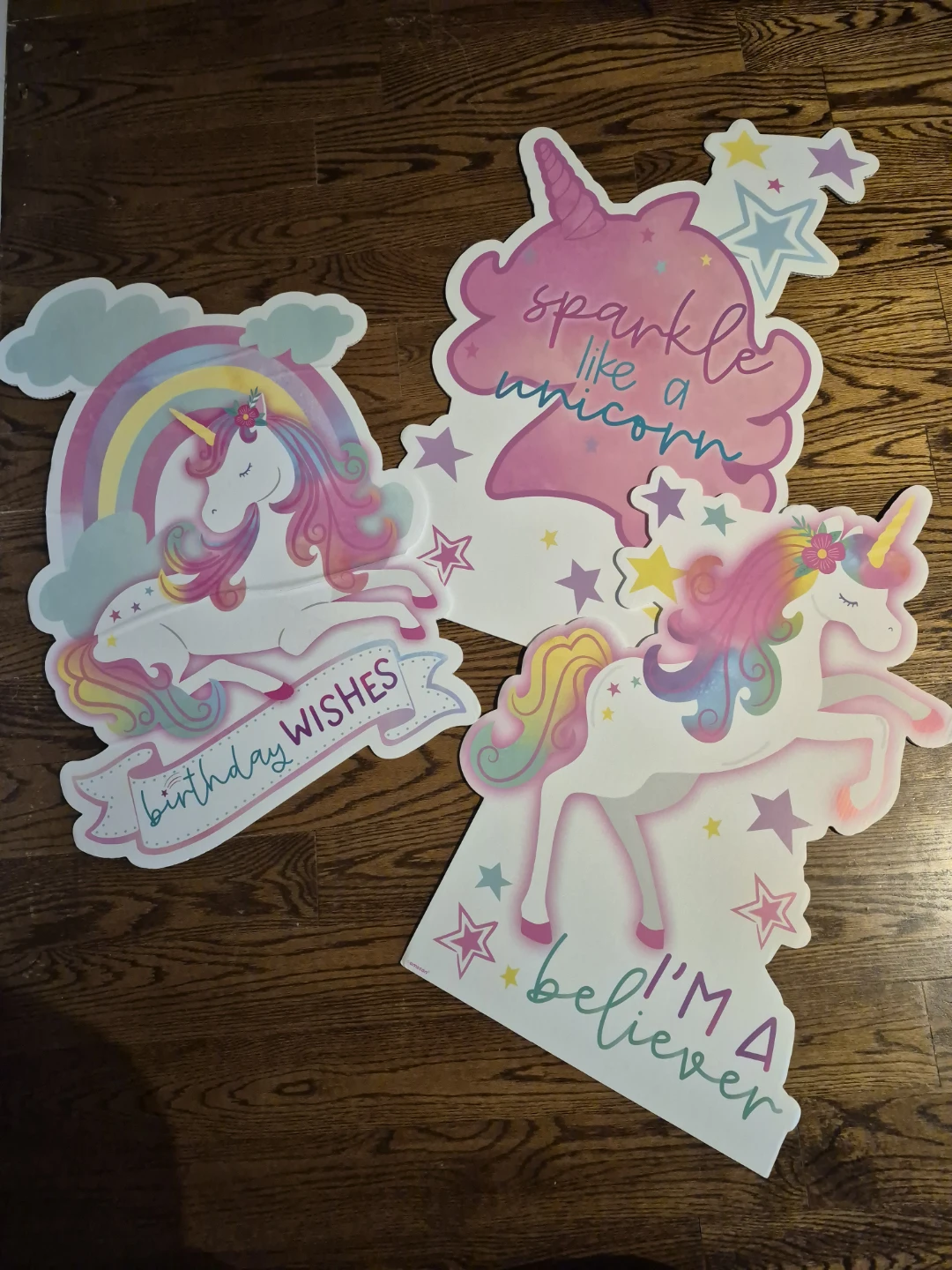 Unicorn Birthday Party Signs (Set of 3)