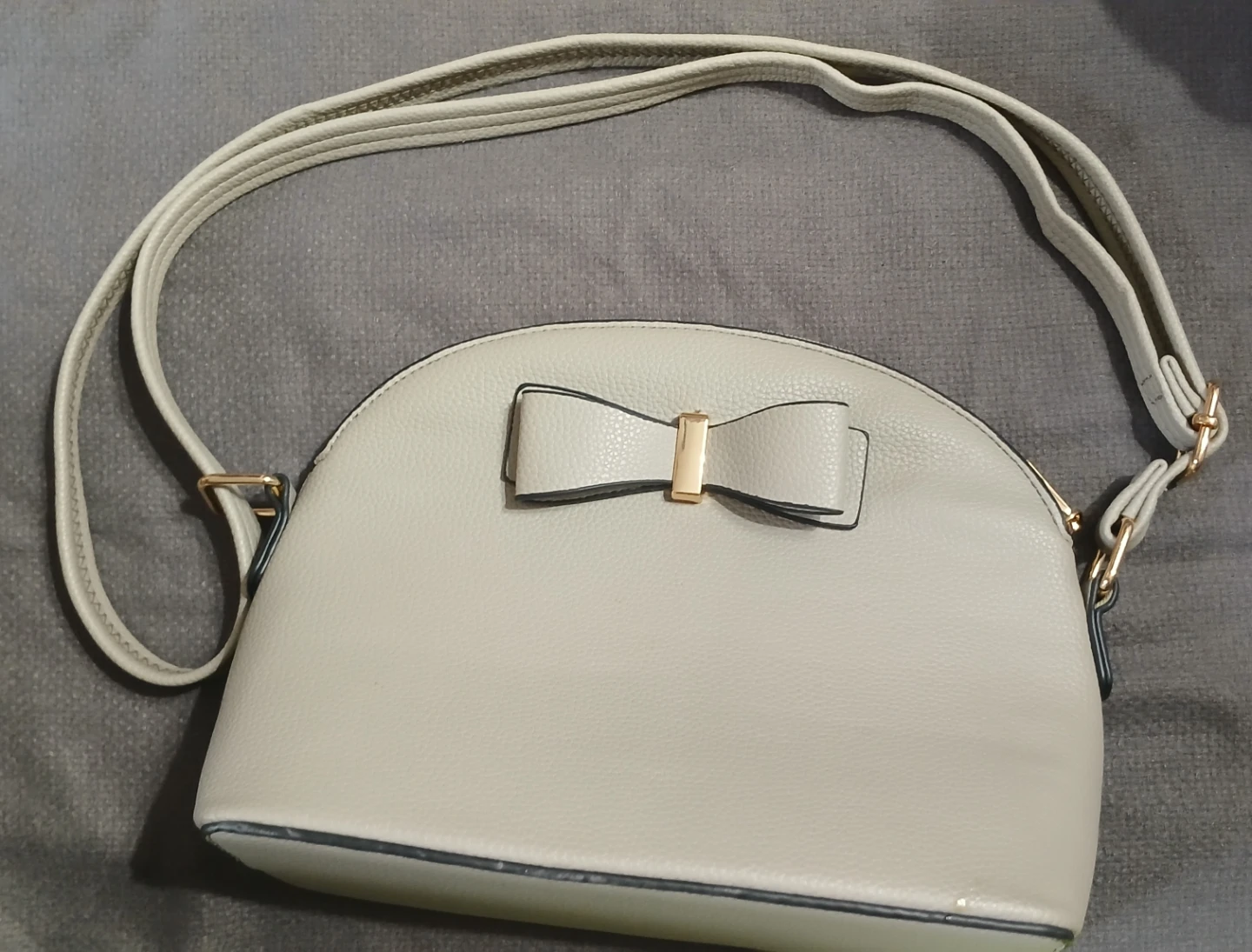 Light Gray Dome Crossbody Bag with Bow - photo 2