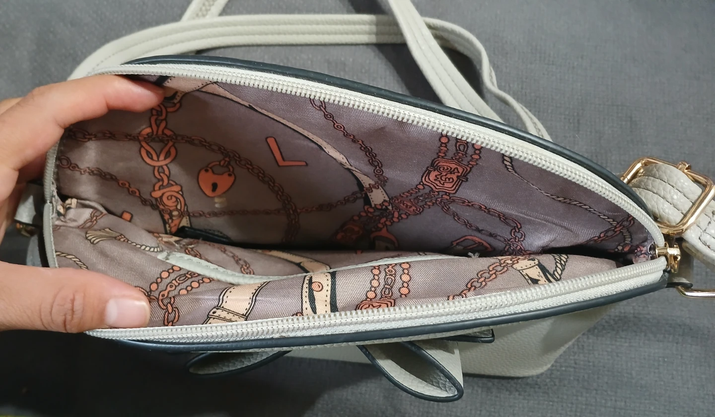 Light Gray Dome Crossbody Bag with Bow - photo 3