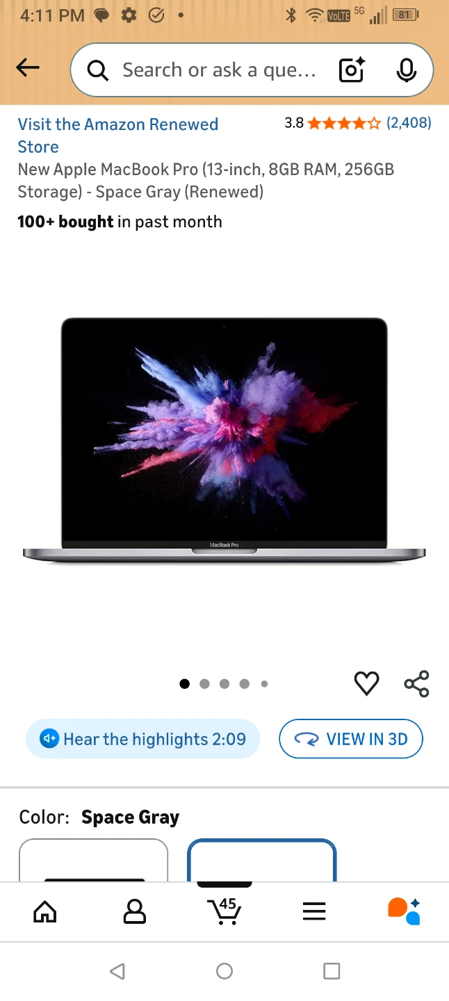 Apple MacBook Pro 13-inch (Renewed)