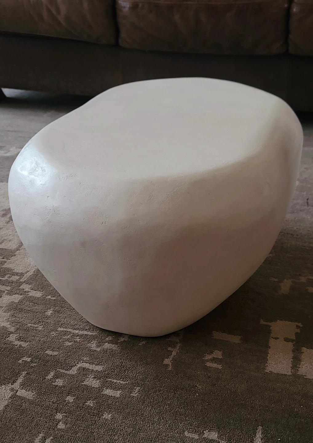 Organic Microcement Coffee Table - Natural Cement Color - photo 3