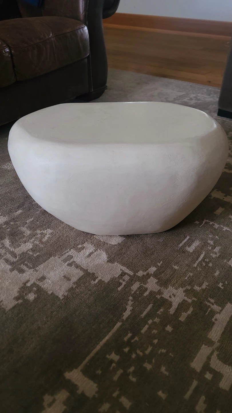 Organic Microcement Coffee Table - Natural Cement Color - photo 4