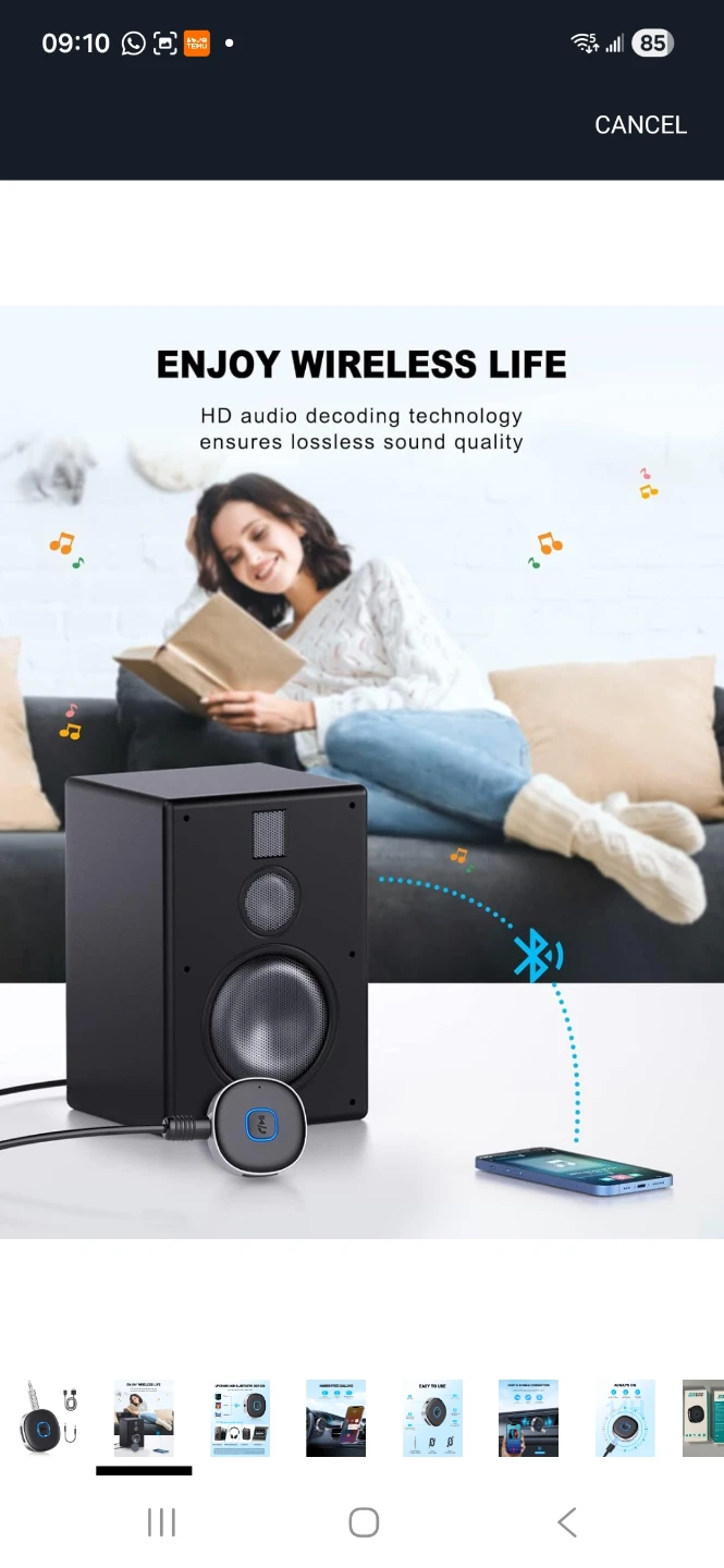 Dual Bluetooth and 3.5mm AUX Wireless Receiver Music Streaming - photo 2