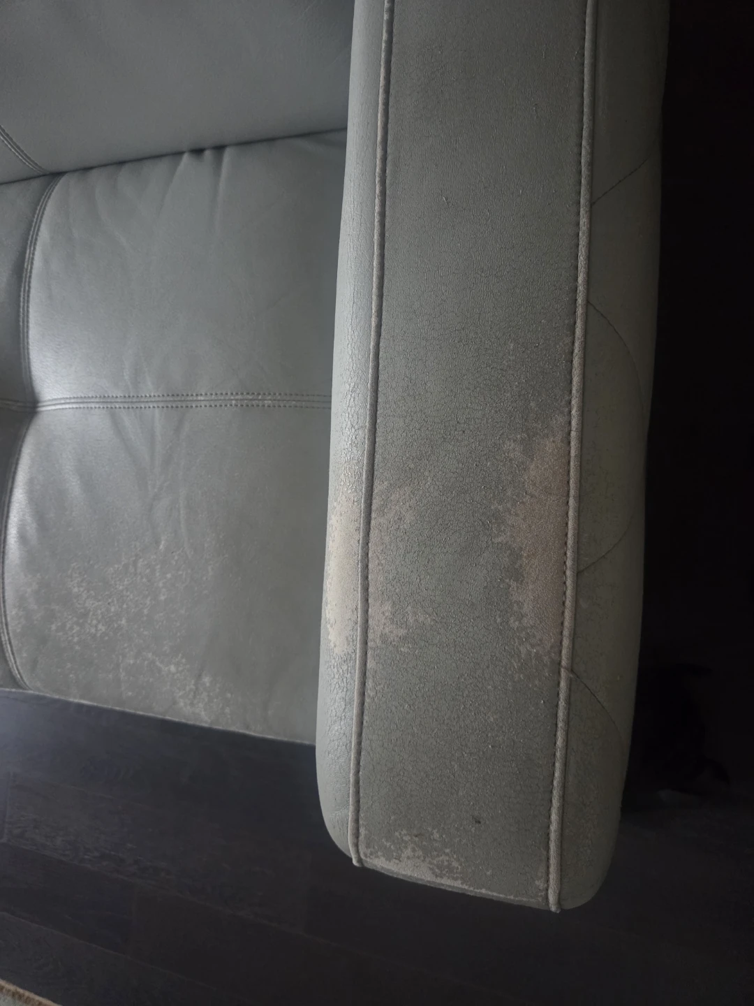 Light Gray Leather Sectional Sofa