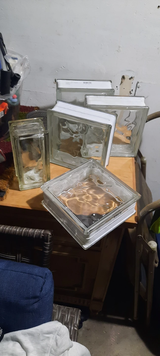 4 1/2 Glass Blocks for Building or Decor