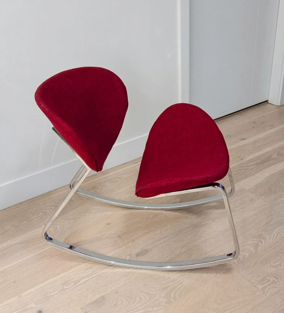 Aurelle  Mid century Red Rocker Chair - photo 2