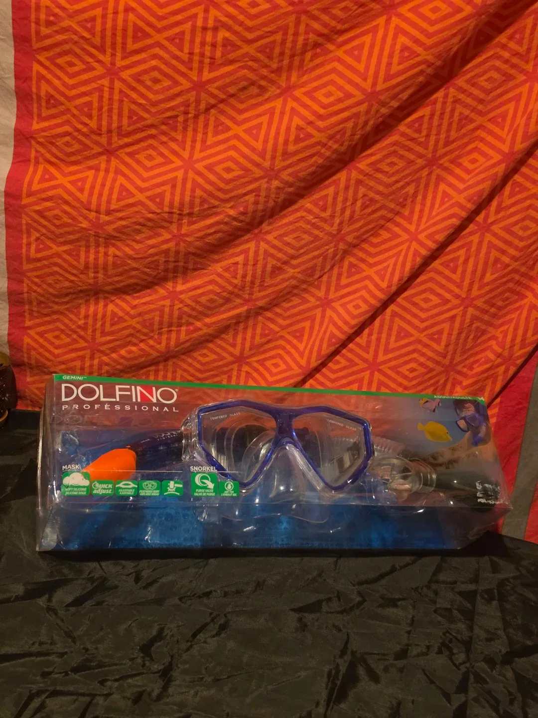 Dolfino Professional Snorkel Mask Set - Blue - photo 2