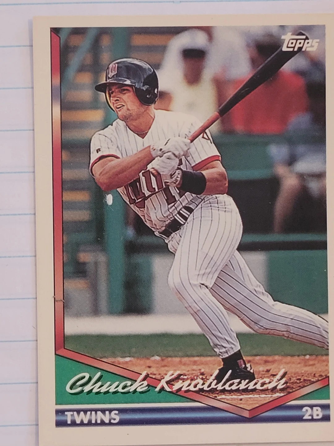 1994 Topps Chuck Knoblauch Minnesota Twins Baseball Card