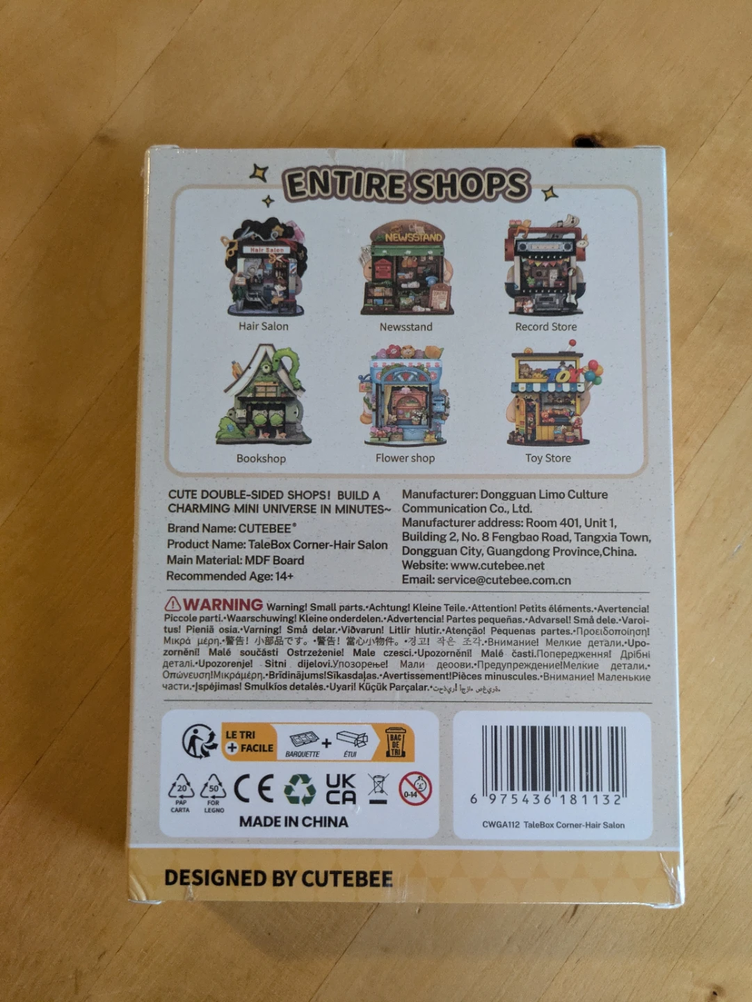 CuteBee TaleBox Corner Hair Salon DIY Miniature House Kit - photo 2